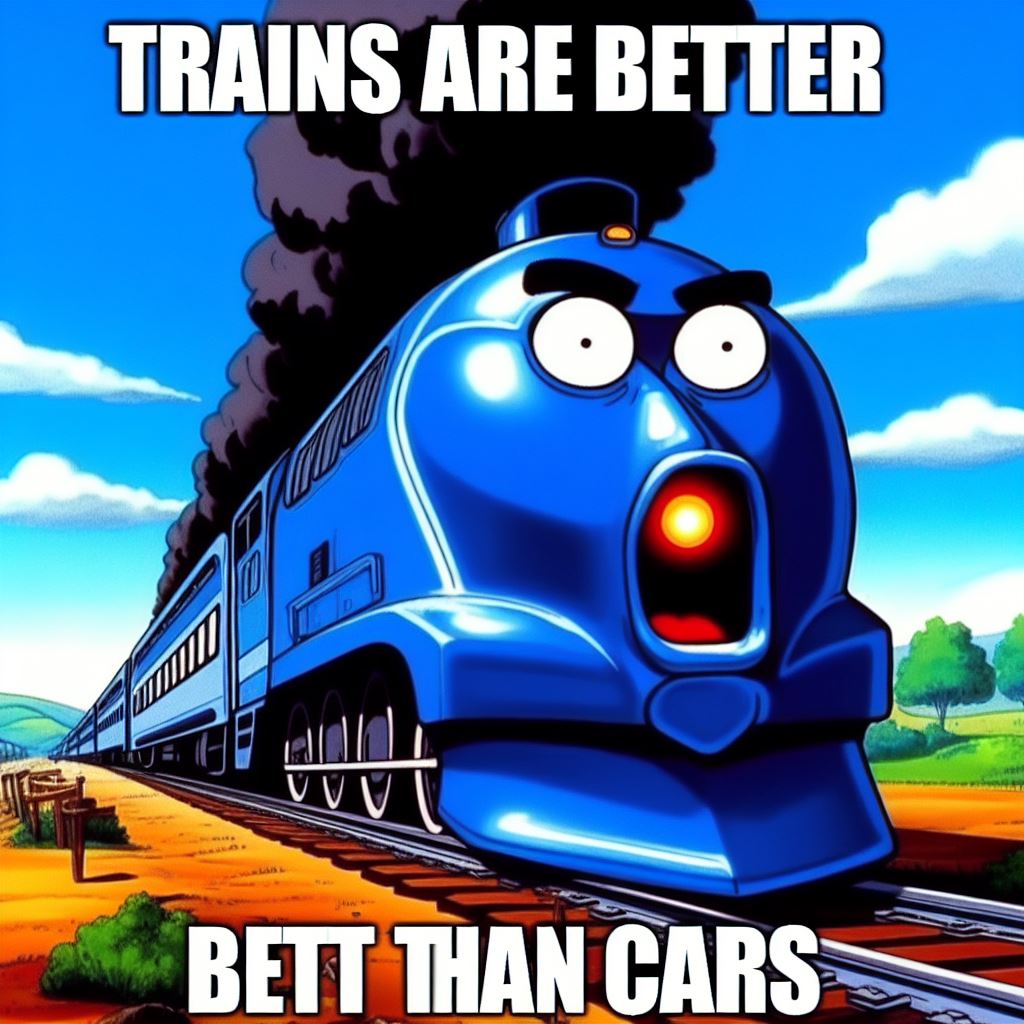 a cool train meme